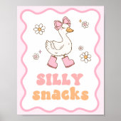 Silly Snacks Goose Table Sign ポスター (正面)
