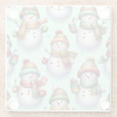 Silly Snowmen ガラスコースター (裏面)