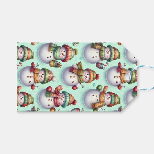 Silly Snowmen ギフトタグ (正面(横))