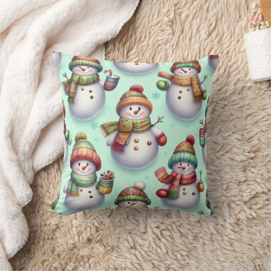 Silly Snowmen クッション (ブランケット)