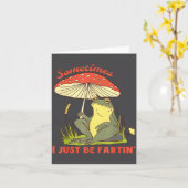 Silly Sometimes I Fartin Frog Just カード (黄色い花)