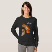 Silly Turkey Meow Thanksgiving Cartoon Humor Graph Tシャツ (正面フル)