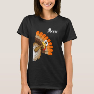 Silly Turkey Meow Thanksgiving Cartoon Humor Graph Tシャツ