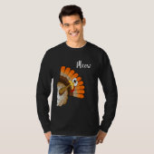 Silly Turkey Meow Thanksgiving Cartoon Humor Graph Tシャツ (正面フル)