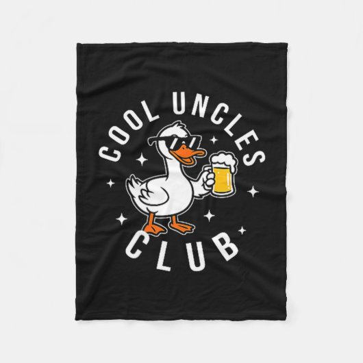 Silly Uncle Goose Cool Uncles Club Shirt Men Uncle フリースブランケット (正面)