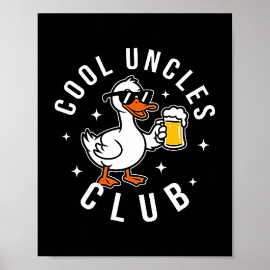 Silly Uncle Goose Cool Uncles Club Shirt Men Uncle ポスター (正面)