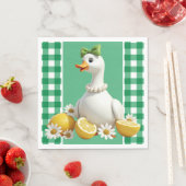 Silly White Goose スタンダードランチョンナプキン (インサイチュ)