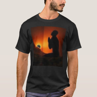 SILOHETTEの黒いティーを祈って下さい Tシャツ