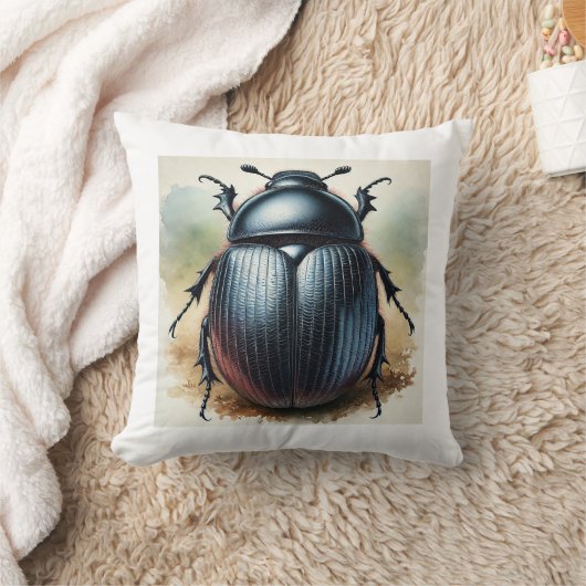 Silpha beetle 120924IREF230 - Watercolor クッション (ブランケット)