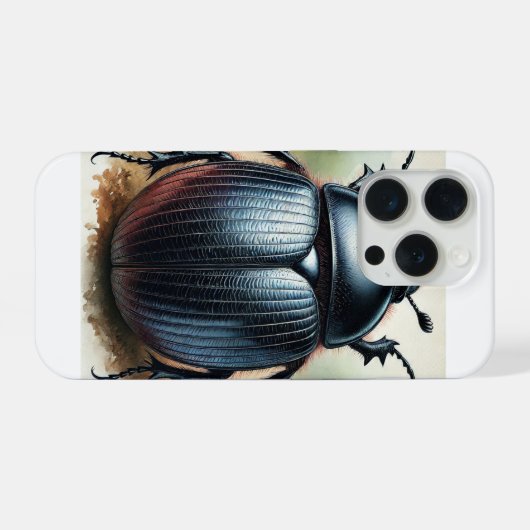 Silpha beetle 120924IREF230 - Watercolor iPhoneケース (裏面横)