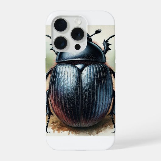 Silpha beetle 120924IREF230 - Watercolor iPhoneケース (裏面)