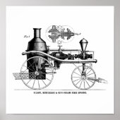 Silsby Rotary Steam Fire Engine ポスター (正面)