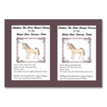 Silubhra銀角状のユニコーンのトレーディングカード