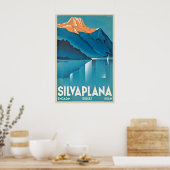 Silvaplana Graubünden Switzerland Vintage Travel ポスター (キッチン)