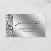 Silveを日焼けさせているジュエリーの名刺のブロンドのヒョウ 名刺 (裏面)