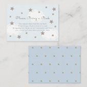 Silve Stars & Clouds Baby Blue本を持ってきてください エンクロージャーカード (正面/裏面)
