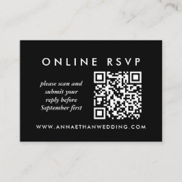 Silverのモダンオ結婚ンラインQRコードRSVP エンクロージャーカード