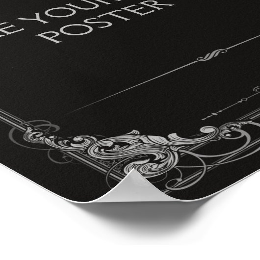 SILVERまたは結婚パーティーのサインは独自の ポスター (角)