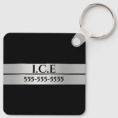 SILVERカドゥセウスに対するアレルギー警告DIY キーホルダー (裏面)