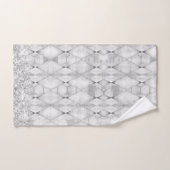 SIlverキラキラ抽象芸術ハーレクイン バスタオルセット (ハンドタオル)