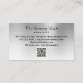 *～* SILVERグリッターがQR Brows拡張を点滅 名刺 (裏面)