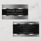 Silverテクスチャスタイルエレガント名刺 名刺 (正面/裏面)