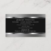 Silverテクスチャスタイルエレガント名刺 名刺 (裏面)