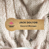 Silverパーソナライズされたの従業員のロゴ名タグ 名札