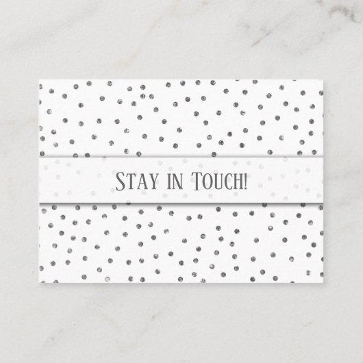 Silver紙吹雪のアドレス・カードの変更 名刺 (裏面)