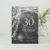 Silver | サプライズ30歳の誕生日パーティー 招待状 (スタンド正面)