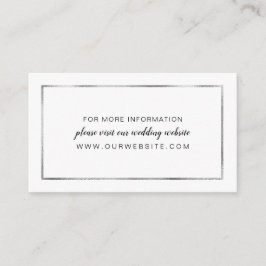 Silver フェイク Foil Frameの結婚ウェブサイト、情報カード エンクロージャーカード