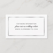 Silver フェイク Foil Frameの結婚ウェブサイト、情報カード エンクロージャーカード (正面)