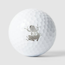 Silver 25th Anniversary Frog "GO" Custom ゴルフボール