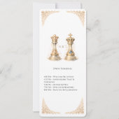 Silver 25th Anniversary Party King and Queen Party 招待状 (裏面)