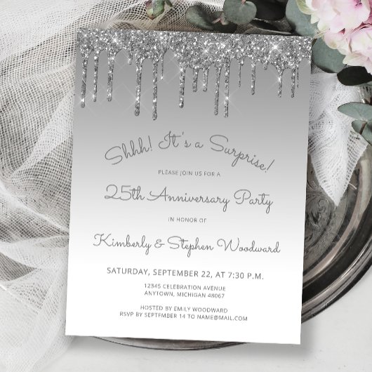 Silver 25th Anniversary Surprise Party ポストカード