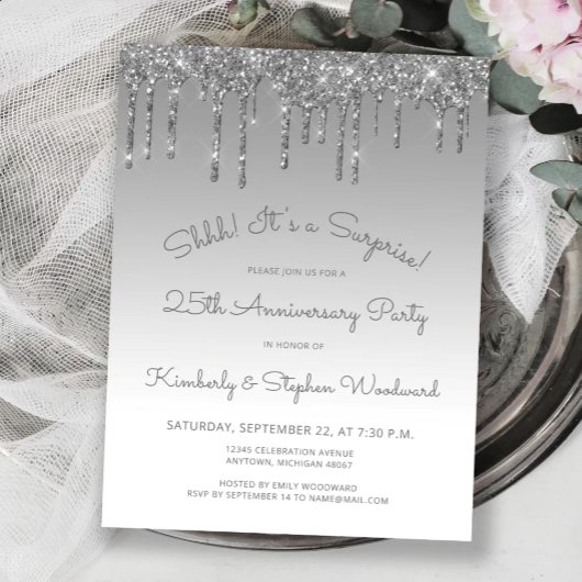 Silver 25th Anniversary Surprise Party ポストカード
