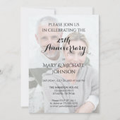 Silver 25th Anniversary wlith Photo 招待状 (正面)