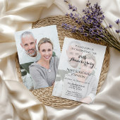 Silver 25th Anniversary wlith Photo 招待状