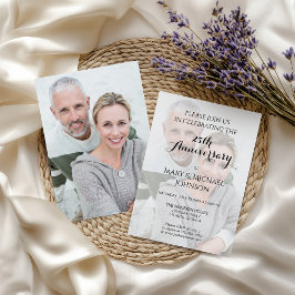 Silver 25th Anniversary wlith Photo 招待状