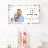 Silver 25th Wedding Anniversary Banner 横断幕 (インサイチュ)