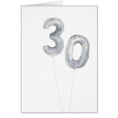 silver 30th birthday balloons (正面)