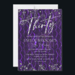 SILVER 30th Birthday Purple彼女の招待状 招待状<br><div class="desc">輝きと金ゴールド装飾と驚くべき30歳の誕生日招待状、これらのパーティー招待状は彼または彼女のための印刷可能なテンプレートであカスタマイズり、容易にも、物理的にも印刷することができる。</div>
