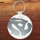Silver 3D 45 RPMアダプタ キーホルダー (正面)