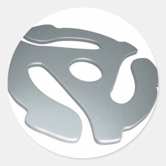 Silver 3D 45 RPMアダプタ ラウンドシール (正面)