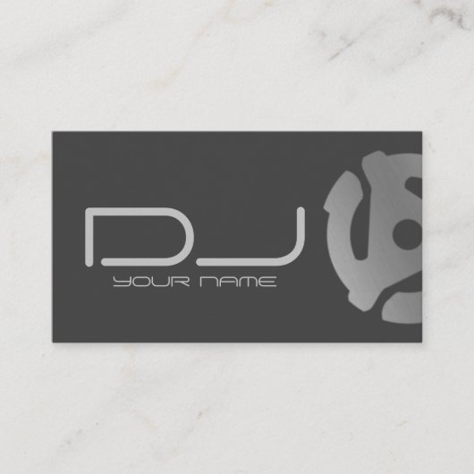 Silver 45レコードアダプタロゴDJ 名刺 (正面)