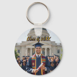 Silver Aluminum Photo Graduation Keychain キーホルダー