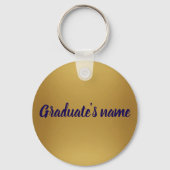 Silver Aluminum Photo Graduation Keychain キーホルダー (裏面)