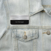 Silver and Black 4 Business Employee Nameタグ 名札 (インサイチュ)
