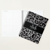 silver and black glittery monogramed personalized プランナー手帳 (ディスプレー)