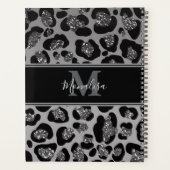 silver and black glittery monogramed personalized プランナー手帳 (裏面)